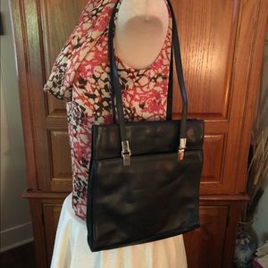 Vintage Black Leather Purse